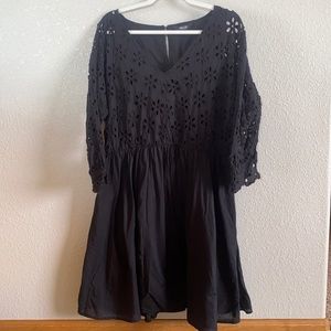 Simply Vera Black Eyelet Dress